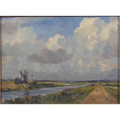 1115 - Campbell Archibald Mellon RBA, ROI (1876-1935) - The Norfolk Broads, signed, signed again and inscri... 