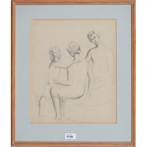 1116 - Christopher Wood (1901-1930) - The Christening, pencil, 32.5 x 23.5cmProvenance: Collection of Harol... 