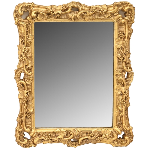 1137 - A Victorian giltwood and composition grapevine picture or mirror frame, 44 x 55cm