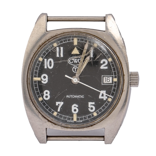 115 - A CWC stainless steel military issue self-winding wristwatch, 33 x 35mm, marked on case back 74 141S... 