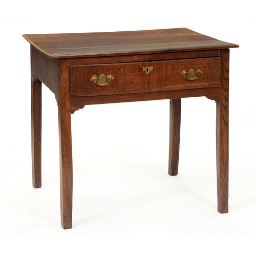 1198 - A George III oak side table, 78cm h; 63 x 83cm