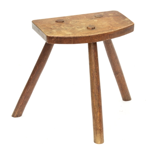 1206 - An ash milking stool, 36cm h