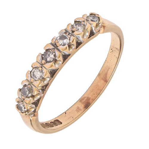 16 - A diamond ring, with old cut diamonds, illusion set in 9ct gold, Birmingham 1902, 3.1g, size S... 