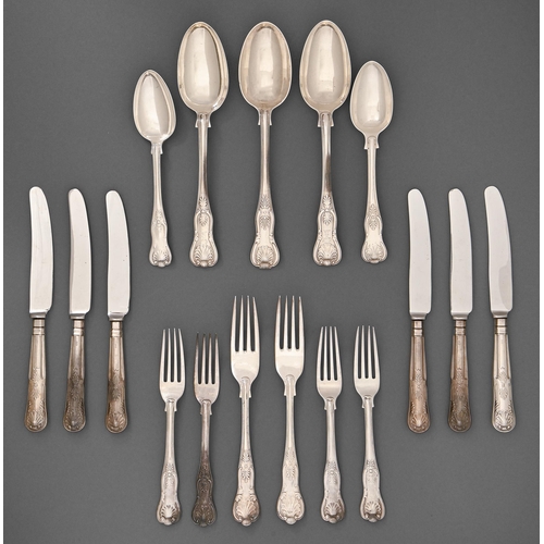 247 - Miscellaneous William IV - George V silver flatware, King's pattern, London and Exeter, and five mat... 