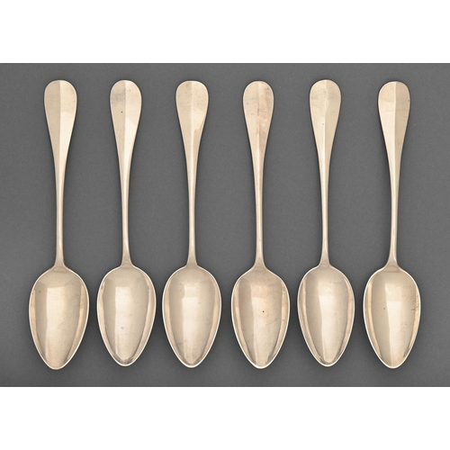 249 - A set of six German silver tablespoons, c1900, by Brautigam, maker's and control marks, including 80... 