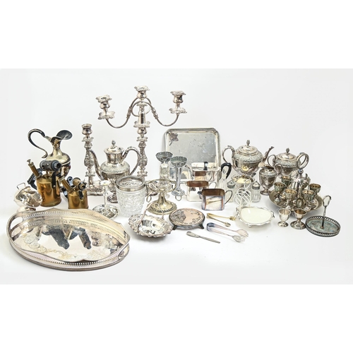 359 - Miscellaneous plated ware, Victorian and later, to include a four-piece vase-shaped tea and coffee s... 