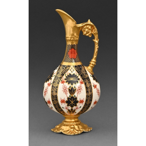 396 - A Royal Crown Derby Imari pattern ewer, late 20th c,  25.5cm h, printed mark