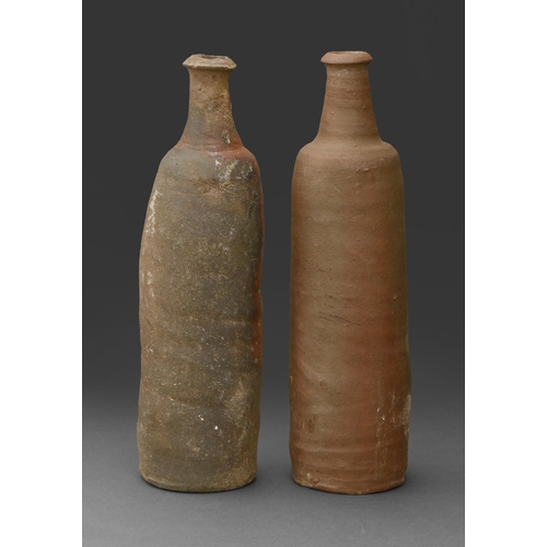 430 - Two French earthenware Calvados conserving bottles, Gers, Normandy, first half 19th c, 29cm h... 