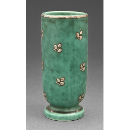 480 - A Gustavsberg Argenta vase, c mid 20th c,  10cm h, printed marks