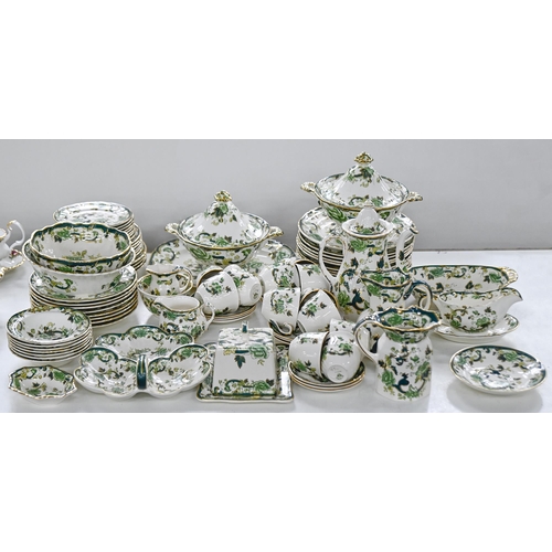 502 - An extensive Masons Green Chartreuse dinner service, late 20th c,  printed mark