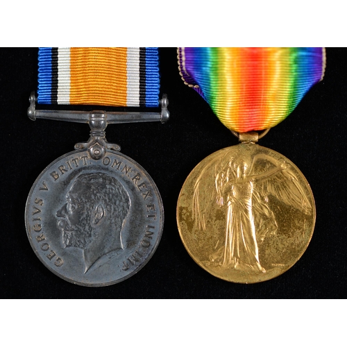 573 - WWI, pair, British War Medal and Victory Medal 179237 Gnr A Winner RA, card box and registered envel... 