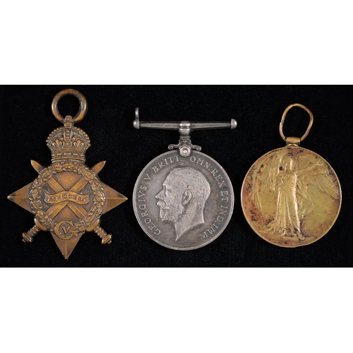 581 - WWI, group of three, 1914-15 Star, British War Medal and Victory Medal, 9547 Pte F Turley Oxf & ... 