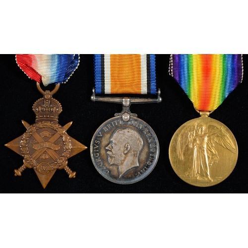 590 - WWI, group of three, 1914 Star, British War Medal and Victory Medal T25968 Dvr T C Charles Ryder ASC... 