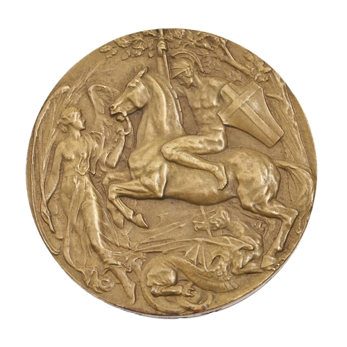 593 - Olympic Games, 1908 London, Winner's medal, bronze, designed by Sir Bertram Mackennal and struck by ... 