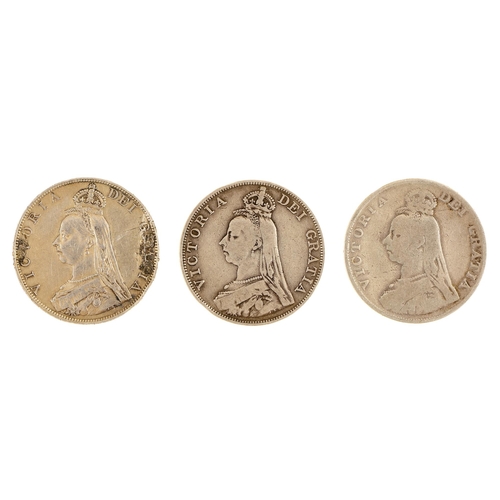607 - Double Florin, 1887, 1889 and 1890