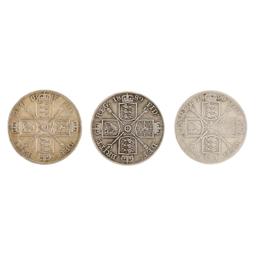 607 - Double Florin, 1887, 1889 and 1890