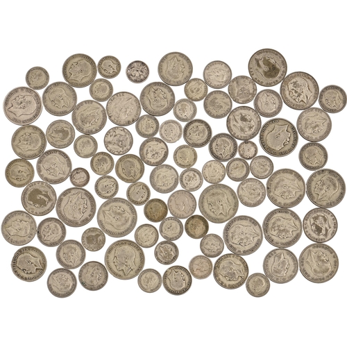 609 - Silver coins. United Kingdom period 1920-1946, 17ozs 14dwts