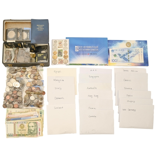 625 - Miscellaneous United Kingdom pre and post-decimal coins, paper money, Chinese Aerospace 2015 commemo... 