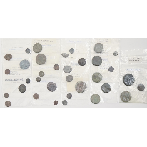 626 - Thirty-four various Roman coins, 1st-3rd century AD, base metal, condition very mixed... 