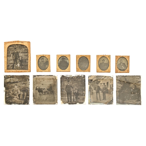 639 - Victorian photography. Eleven ambrotype photographs, in two formats, five unmounted, 85mm x 70mm... 