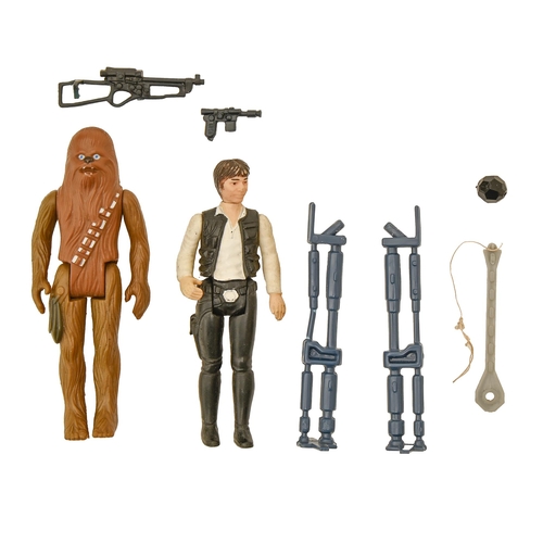 687 - Star Wars. Vintage Kenner Millennium Falcon action toy, 1979, including Han Solo and Chewbacca actio... 