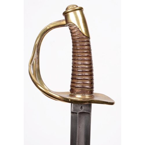 781 - A German, American or other export market cavalry officer's sword, W R Kirschbaum, with brass hilt, ... 