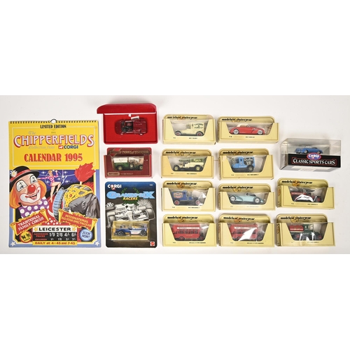 887 - Miscellaneous Corgi, Matchbox and other diecast toy cars, mostly boxed, and a Corgi Chipperfields 19... 