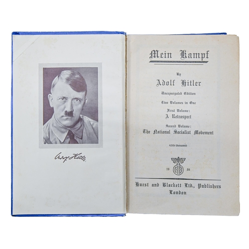 974 - Third Reich & the Nazi Party. Hitler (Adolf), Mein Kampf, Unexpurgated Edition, two volumes in o... 