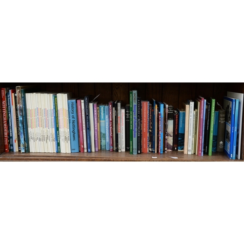 989 - Books. One shelf of Nottingham and Nottinghamshire history and topography, 20th/21st c, mostly hardb... 