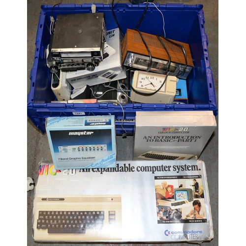 1441 - A vintage Commodore VIC20 colour computer, boxed, a 1530 Dataset unit, model C2N, boxed and related ... 