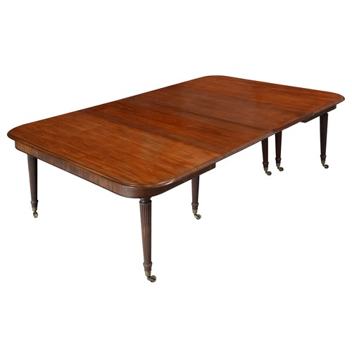 1242 - A mahogany 'Imperial' dining table, attributable to Gillows of Lancaster, c.1830, the figured top wi... 
