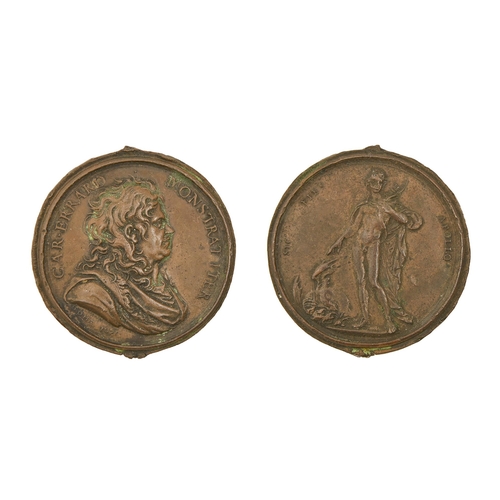 924 - Medallion, Art. Charles Errard the Younger (1606-1689), cast bronze medal by Jean-Jacques Clérion, R... 