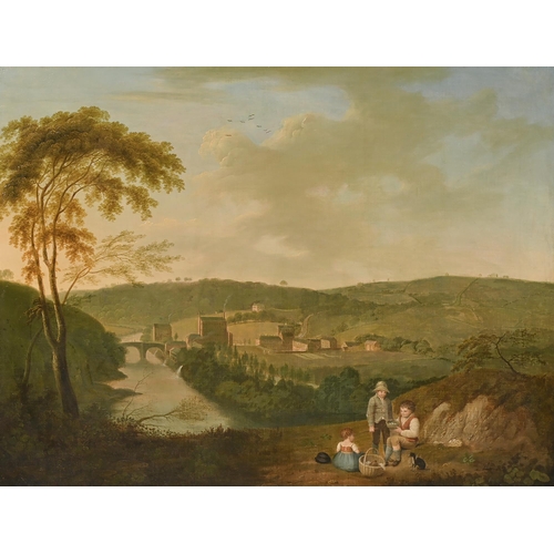 1100 - John Pennington (1773-1841) - Extensive Early Industrial Landscape with Mill, subsidiary buildings, ... 