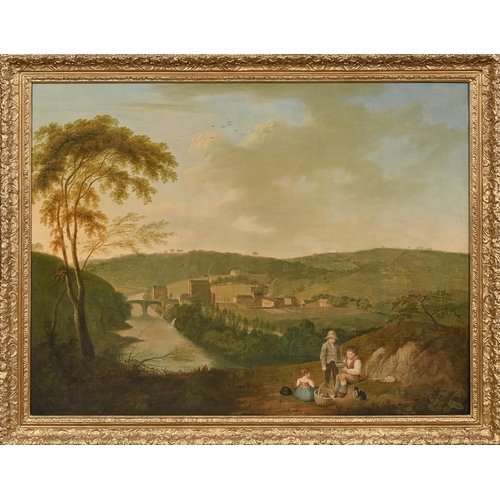 1100 - John Pennington (1773-1841) - Extensive Early Industrial Landscape with Mill, subsidiary buildings, ... 