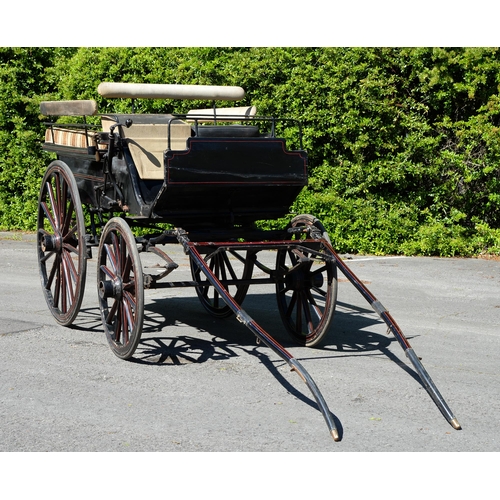 934 - Horse drawn vehicle. A four-wheeled open carriage, waggonette, Northern European c. late 19th c, the... 