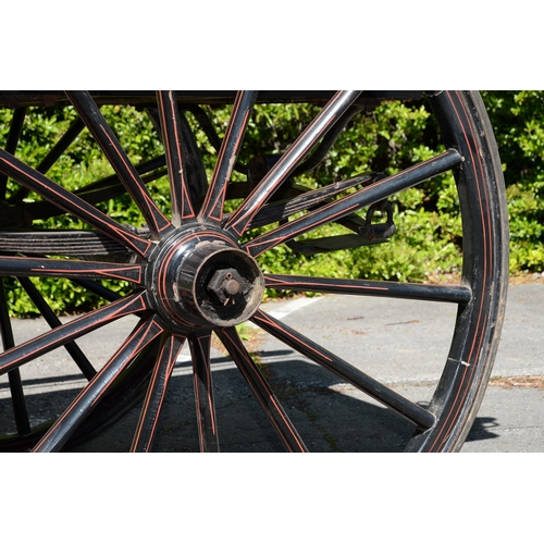 934 - Horse drawn vehicle. A four-wheeled open carriage, waggonette, Northern European c. late 19th c, the... 