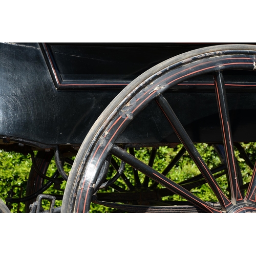 934 - Horse drawn vehicle. A four-wheeled open carriage, waggonette, Northern European c. late 19th c, the... 