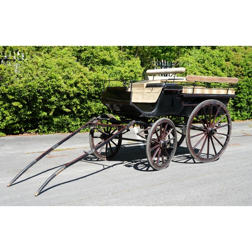 934 - Horse drawn vehicle. A four-wheeled open carriage, waggonette, Northern European c. late 19th c, the... 