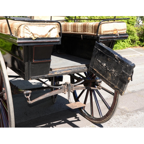 934 - Horse drawn vehicle. A four-wheeled open carriage, waggonette, Northern European c. late 19th c, the... 