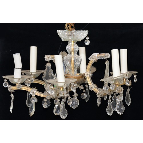 1338 - Miscellaneous chandeliers and light fittings, including, a giltmetal five light chandelier, late 20t... 