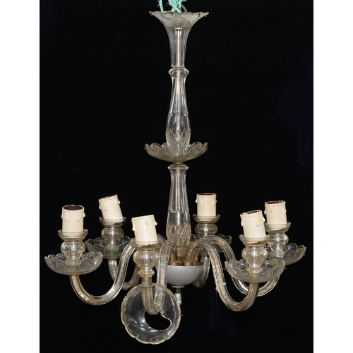 1338 - Miscellaneous chandeliers and light fittings, including, a giltmetal five light chandelier, late 20t... 