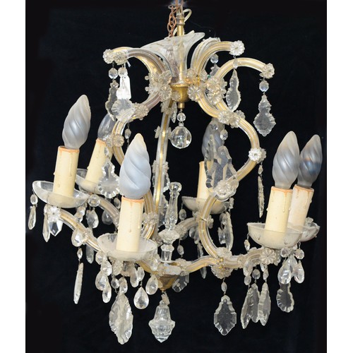 1338 - Miscellaneous chandeliers and light fittings, including, a giltmetal five light chandelier, late 20t... 