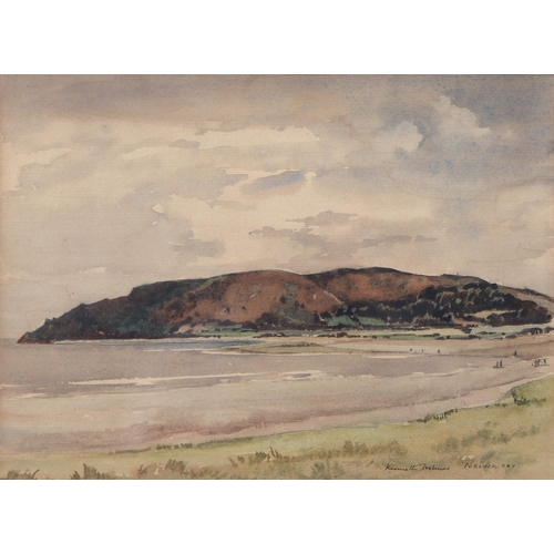 1003 - Kenneth Holmes OBE (1902-1994) - Widemouth Bay near Bude,  signed, watercolour, 31cm x 49cm, Hurlest... 