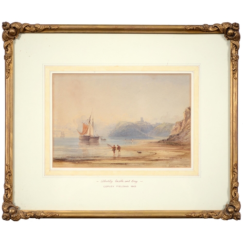 1005 - Anthony Vandyke Copely Fielding (1787-1855) - Coastal Landscape Whitby signed and dated 1843, waterc... 