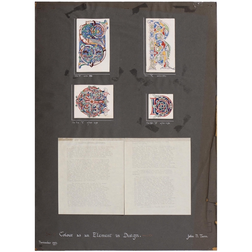 1015 - John Nelson Tarn (1934-2020) - Four Studies of Illuminated Medieval Initials, a paleographic study t... 