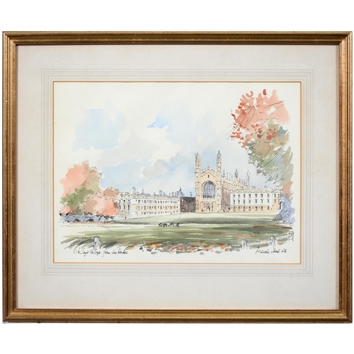 1030 - Derek Abel (1925-2008) - King's College from The Backs, Cambridge, signed and titled, watercolour an... 