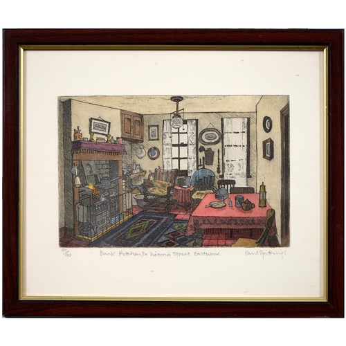 1040 - Paul Spikings, late 20th c - D.H. Lawrence's House, Eastwood, a set of four, signed, titled and mixe... 