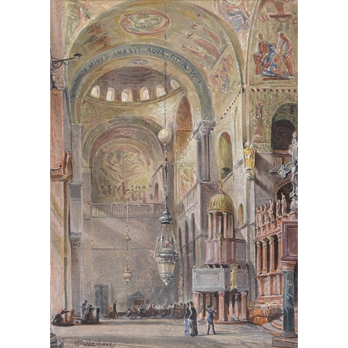 1041 - John Fulleylove RI (1845-1908) - Market Day, signed and dated '72, watercolour, 40cm x 27.5cm and a ... 