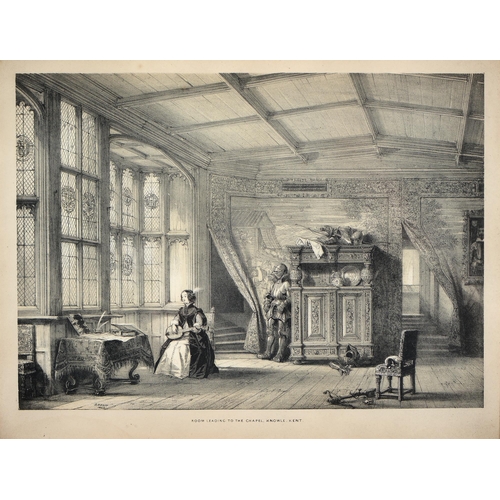 1043 - Joseph Nash (1809-1878) -  Knole, Kent, a set of six interiors, comprising The Cartoon Gallery, Brow... 