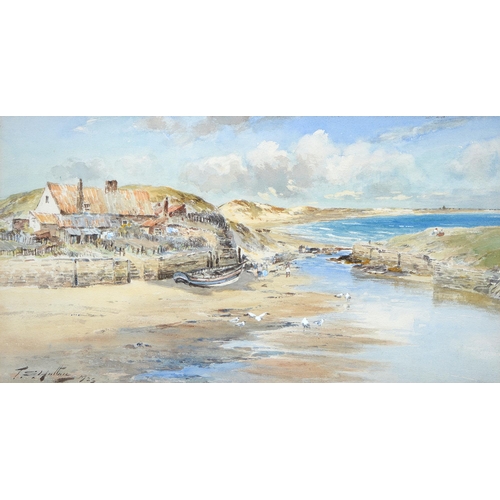 1048 - Thomas Swift Hutton (1865-1935) - Old Hartley; Seaton Sluice and Blyth Bay, a pair, both signed, one... 